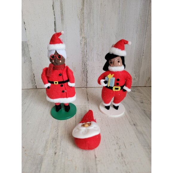 Unique felt Santa Claus woman kid Miss Claus figure decor ornament - Picture 1 of 6